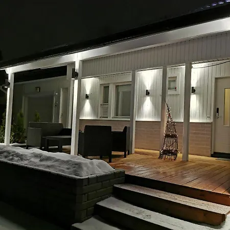 Snowwhite House Near Arctic Circle *